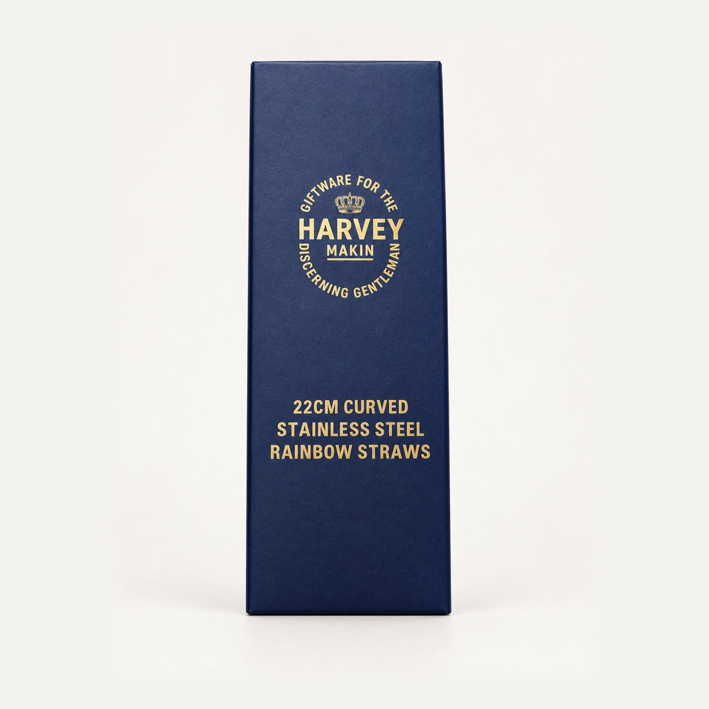 Harvey Makin 22cm curved stainless steel rainbow straws gift box