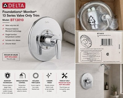 Delta BT13010 Foundations Monitor 13 Series Shower Valve Trim Chrome New