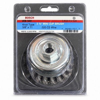 Bosch WB509 Knotted Wire Cup Brush – 5/8″–11 Thread