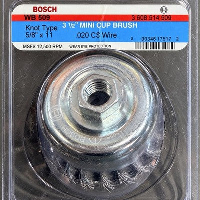 Bosch WB509 Knotted Wire Cup Brush – 5/8″–11 Thread