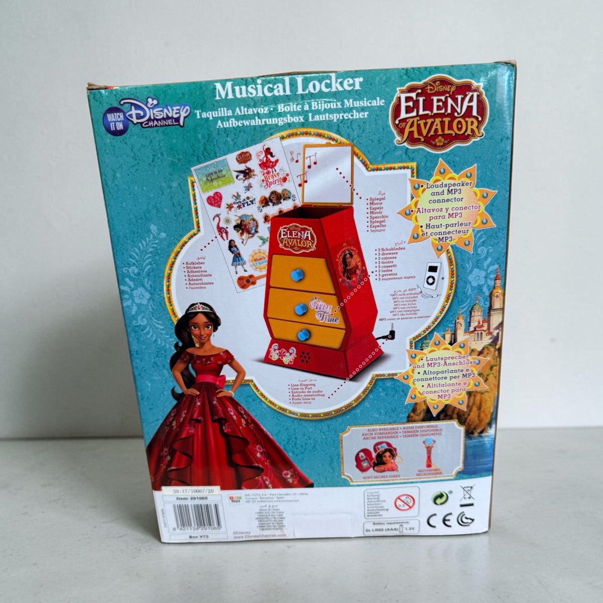 Disney Elena of Avalor Musical Locker – Jewellery Box – MP3 Speaker – Stickers –
