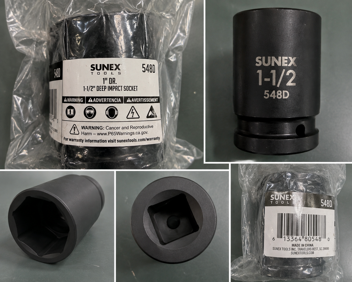 Sunex 548D Deep Impact Socket – 1-1/2″, 1″ Drive