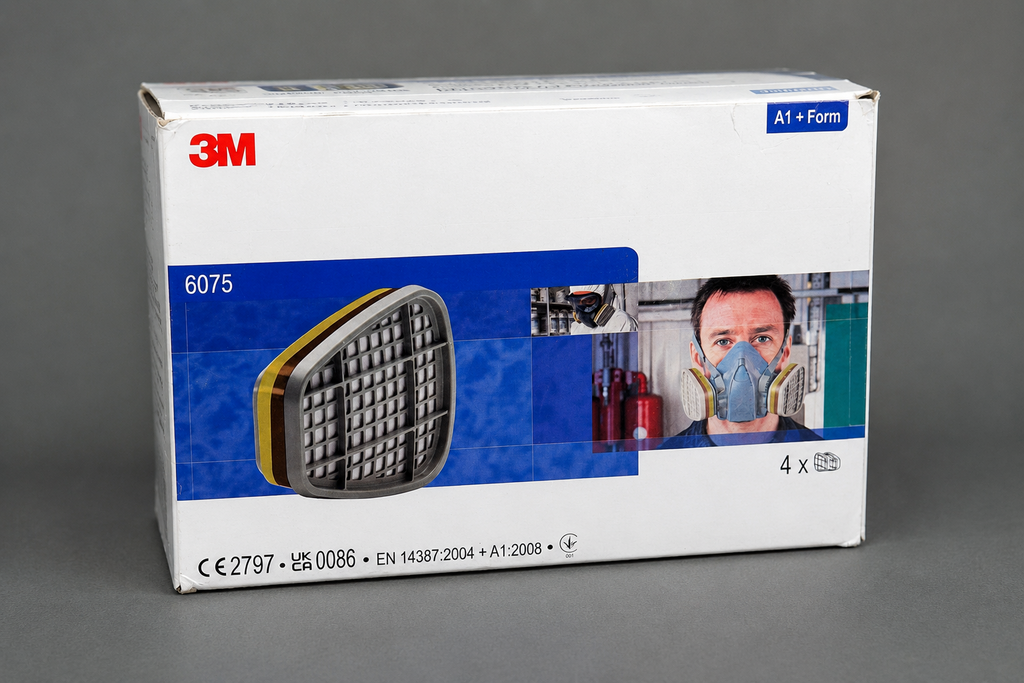3M 6075 A1 Formaldehyde Gas Vapour Filters 4 Pairs 8 Filters Genuine