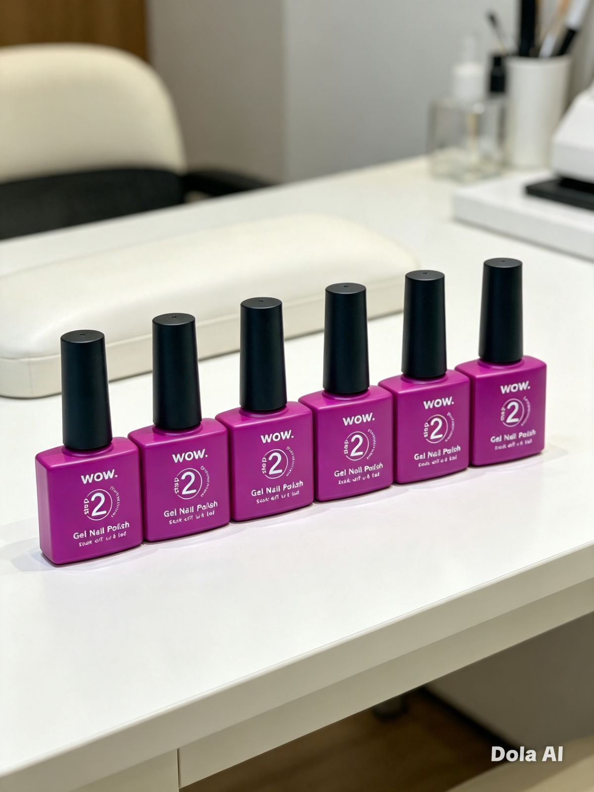 WOW Gel Nail Polish – Colour 42 – Soak-Off UV/LED – Step 2 – 6 Bottles – New