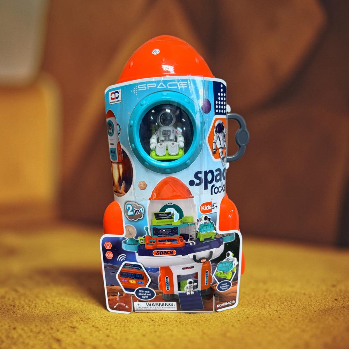 2-in-1 Space Rocket Playset – Lights & Sounds – Brand New Sealed