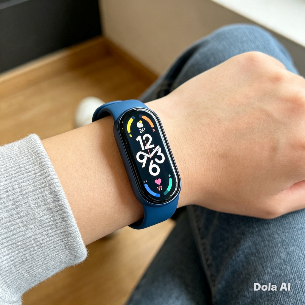 M7 Smart Band 7 – Fitness Tracker – AMOLED Display – Heart Rate – Blue – New
