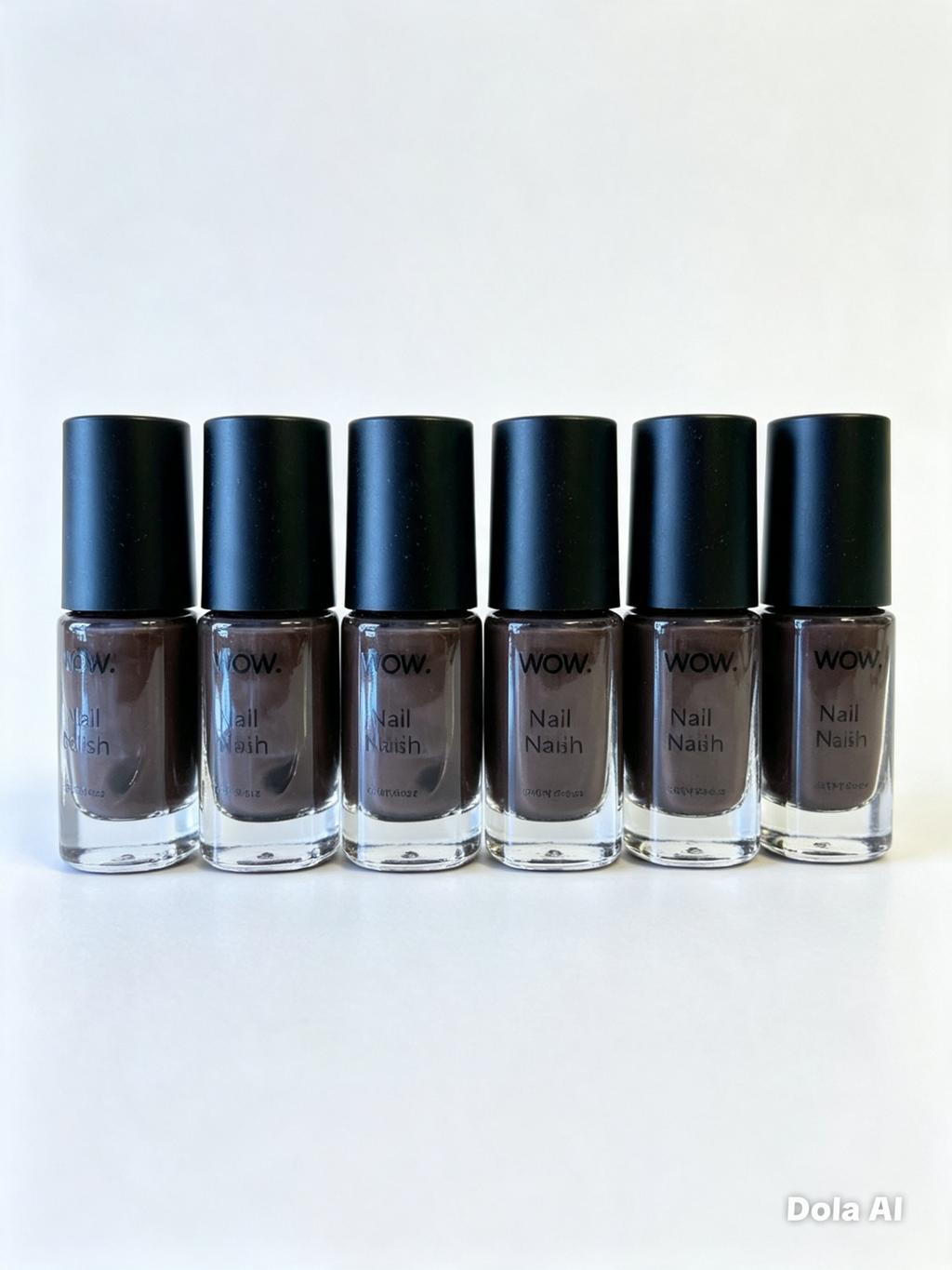 WOW Nail Polish – Colour 58 Deep Smoky Brown – 10ml – Air-Dry – 6 Bottles – New