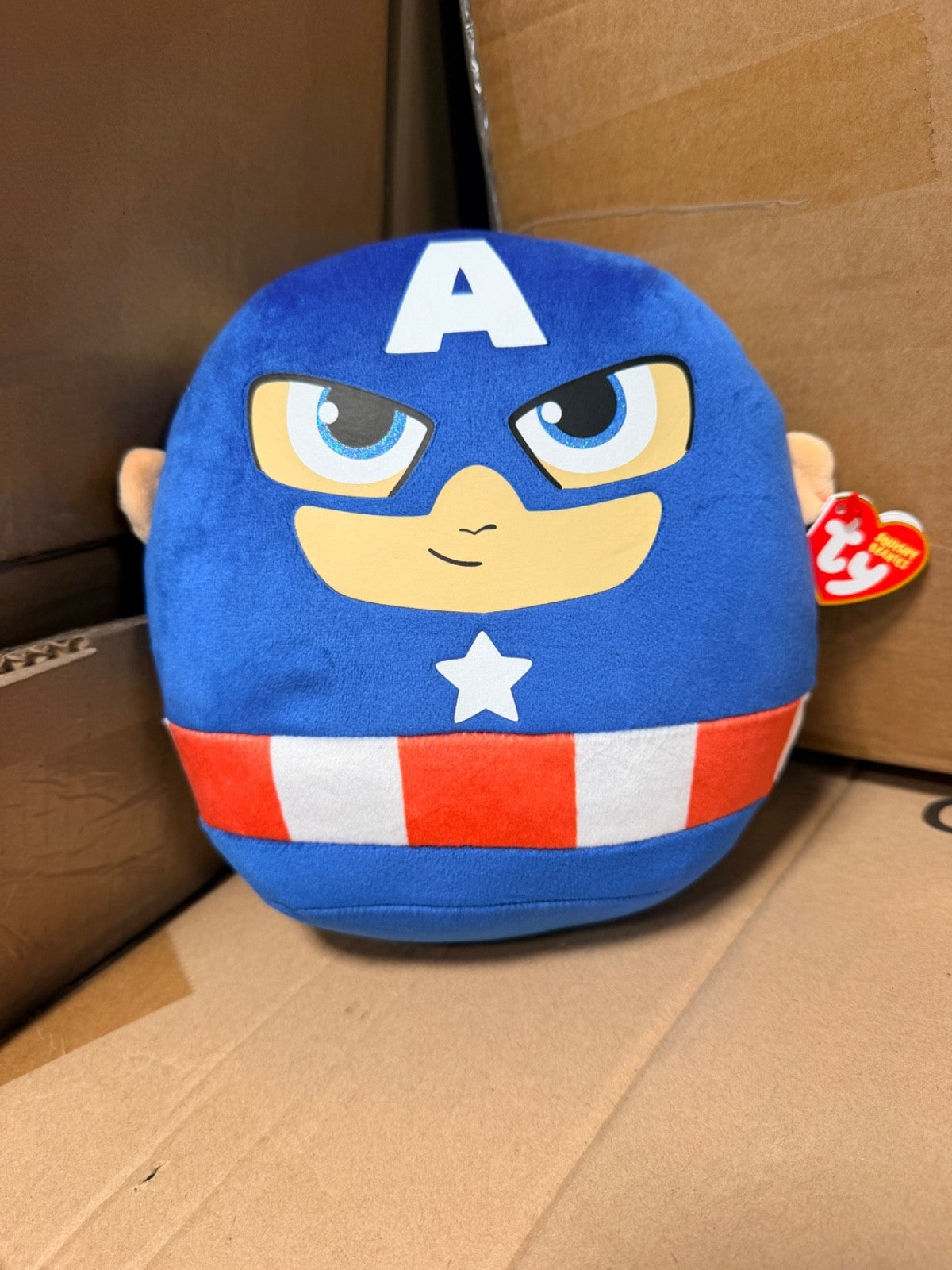 Ty Marvel Captain America Squishy Plush – New with Tag