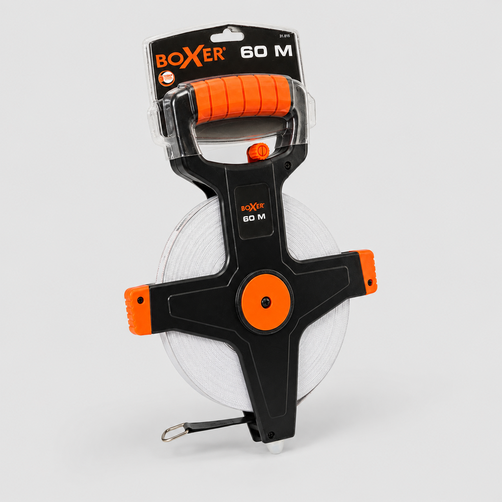 BOXER 60m Fibreglass Open-Reel Tape Measure