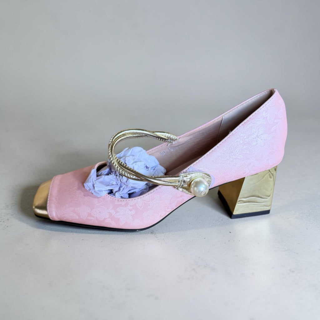Pink Mary Jane Block Heels – EU 42 / Approx. UK 8