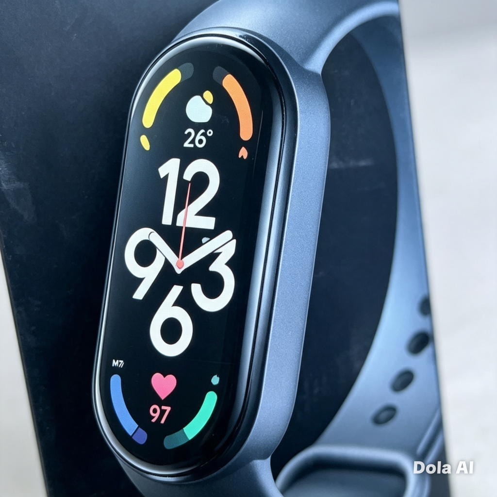 M7 Smart Band 7 – Fitness Tracker – AMOLED Display – Heart Rate – Blue – New