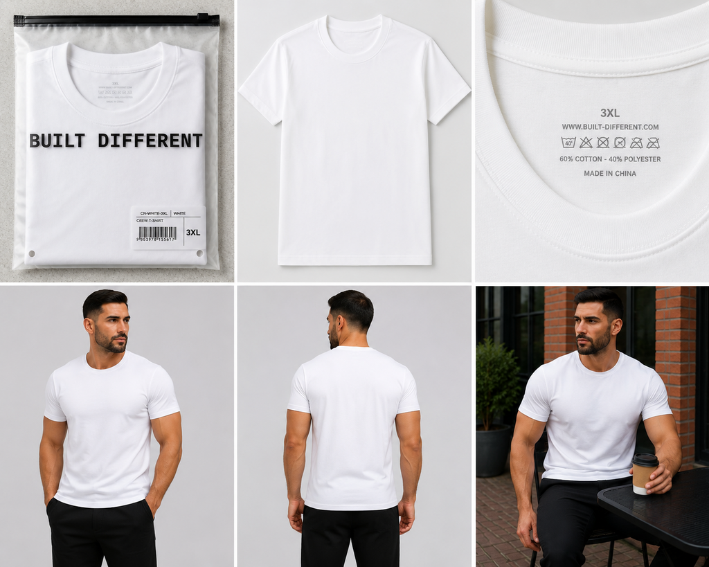 Built Different job lot – sample styles and colours