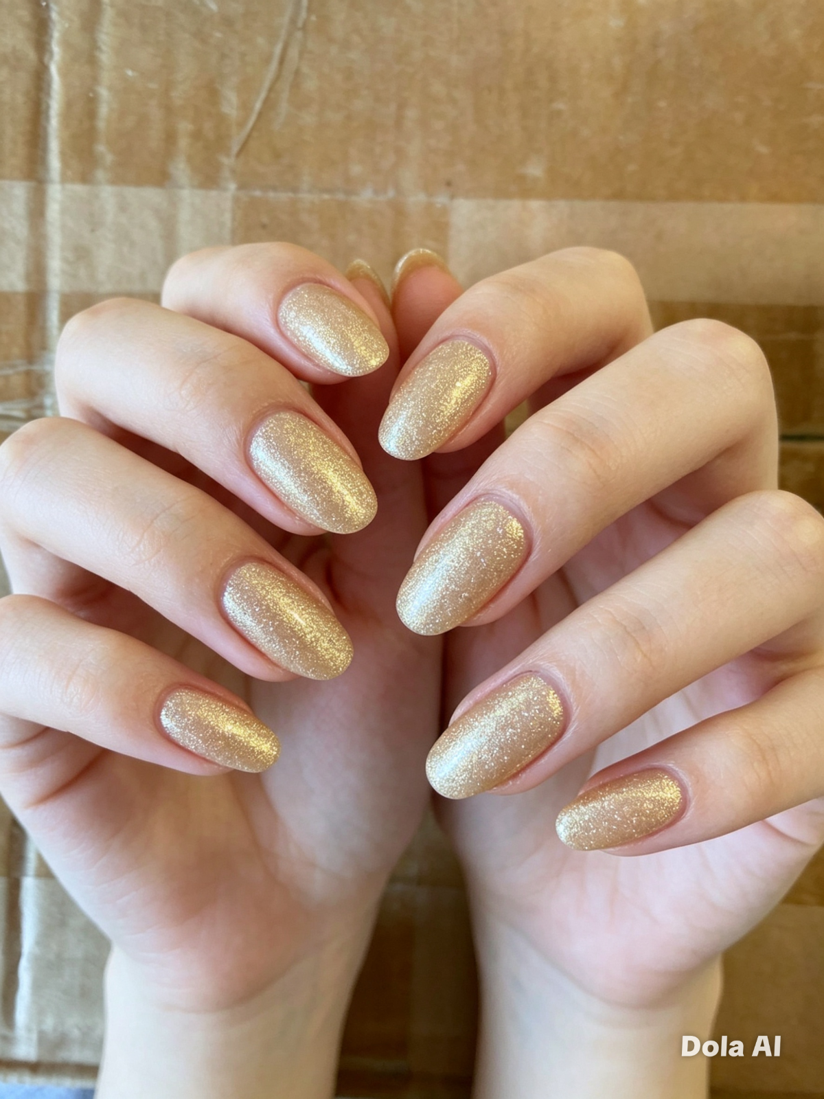 WOW Gel Nail Polish – Colour 50 Gold Shimmer – Soak-Off UV/LED – Step 2 – 6 Bott