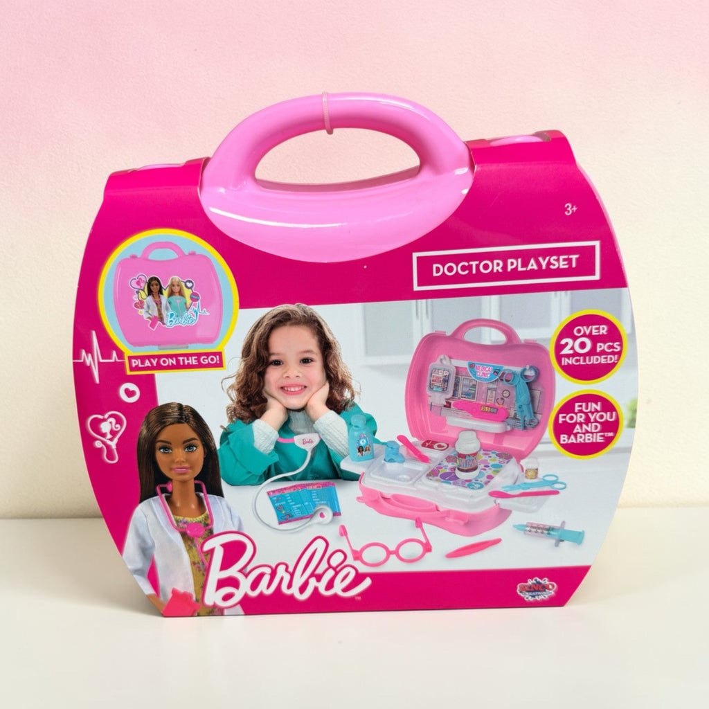 Barbie Doctor Playset – Portable Carry Case – 20+ Medical Pieces – Brand New