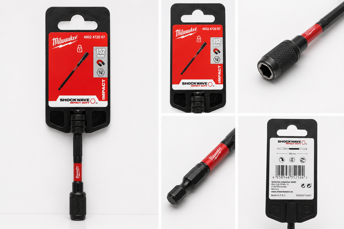 Milwaukee SHOCKWAVE 152mm Magnetic Impact Bit Holder – 4932472067
