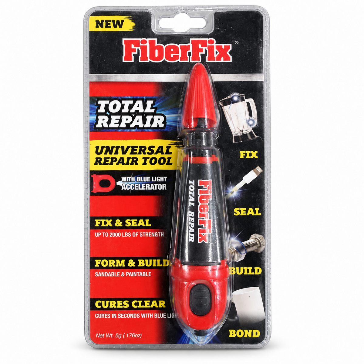 FiberFix Total Repair Glue Pen – 5g with Blue Curing Light