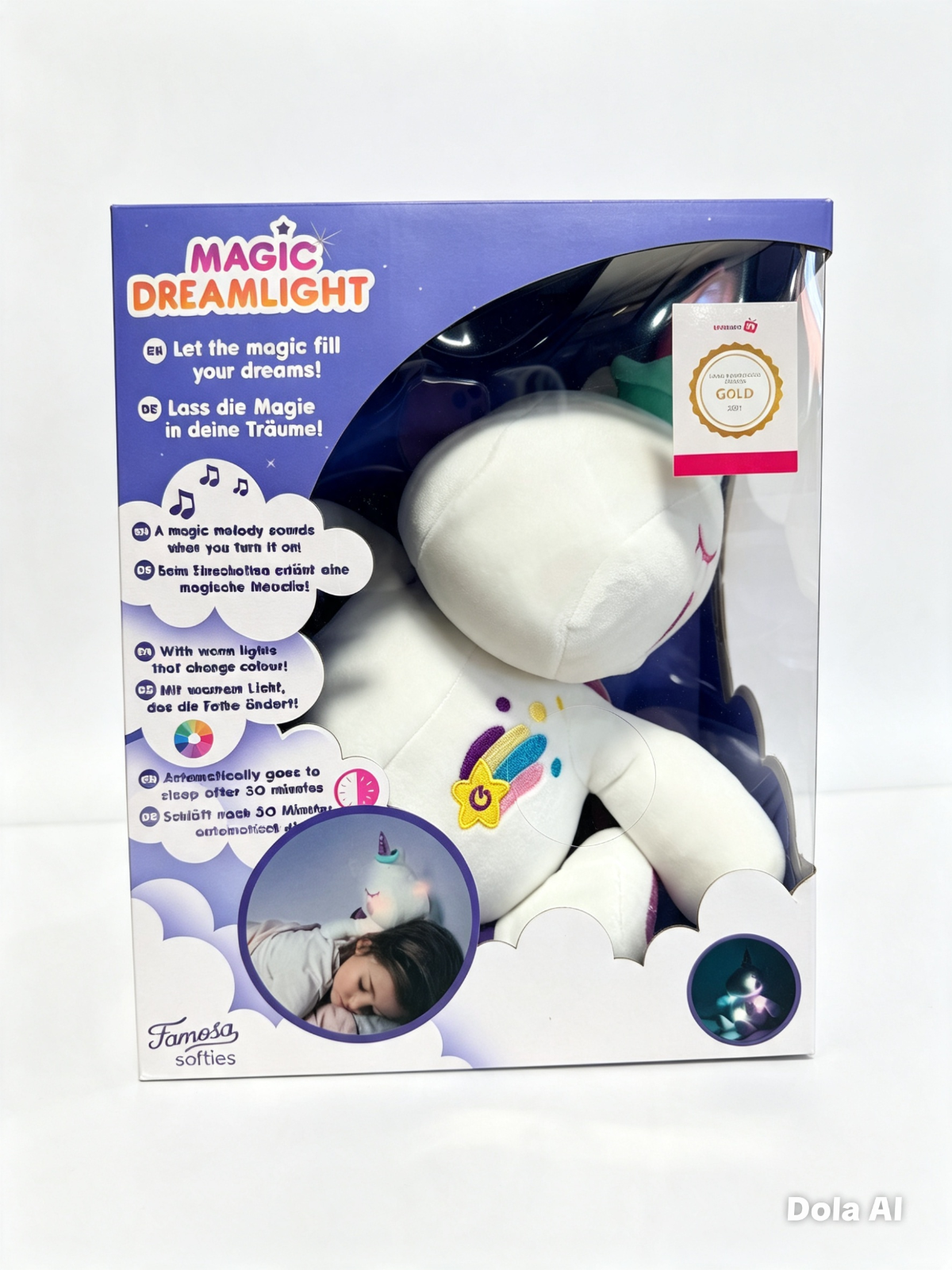 Magic Dreamlight Unicorn – Soft Plush Nightlight with Melody – Gold Award Winner
