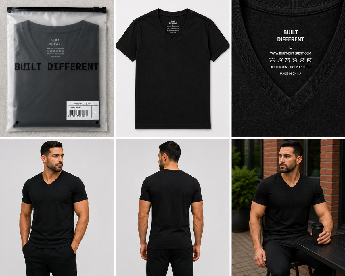 Built Different job lot – sample styles and colours