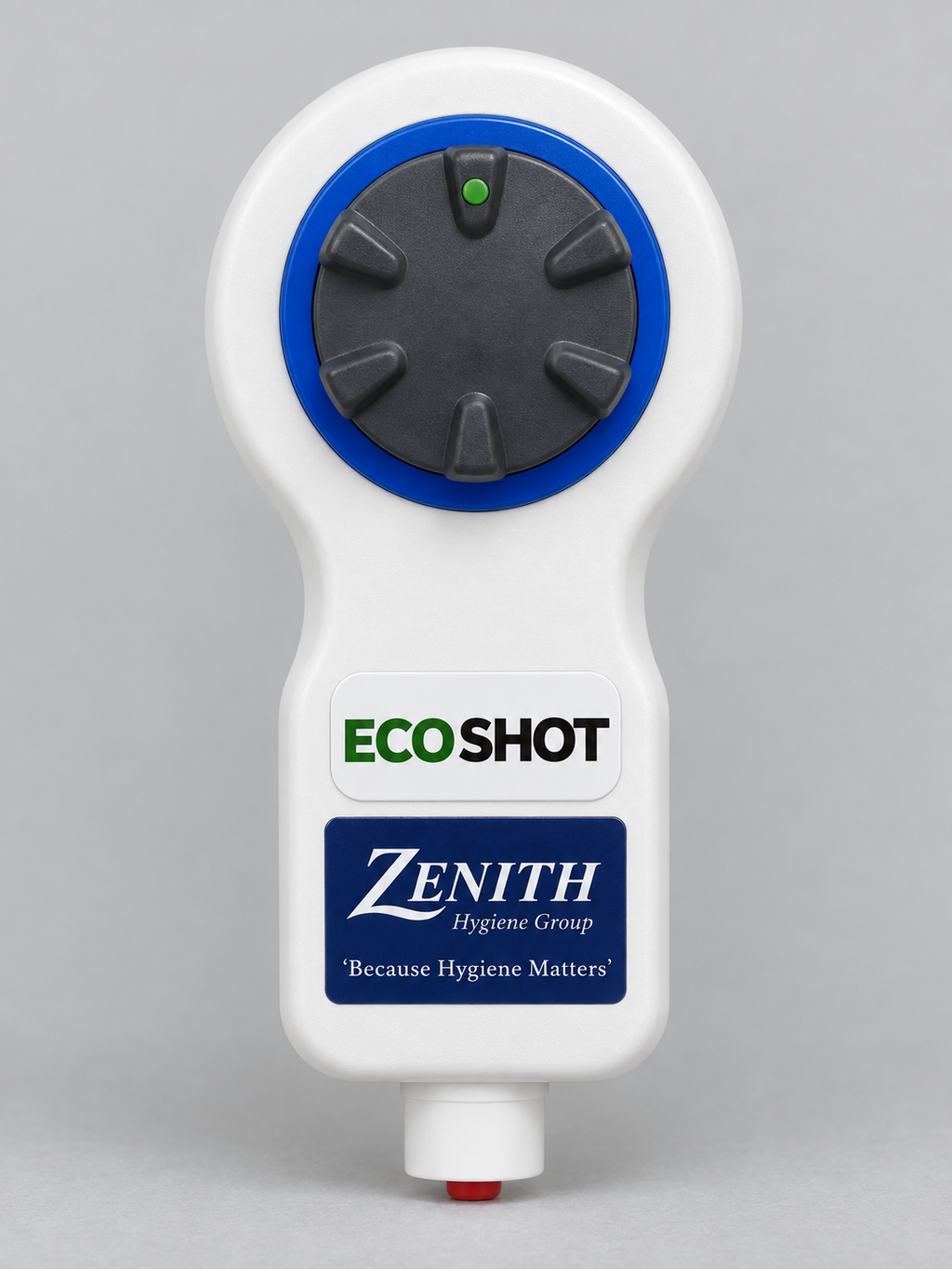 Brightwell Ecoshot dosing unit in Zenith Hygiene livery – studio image