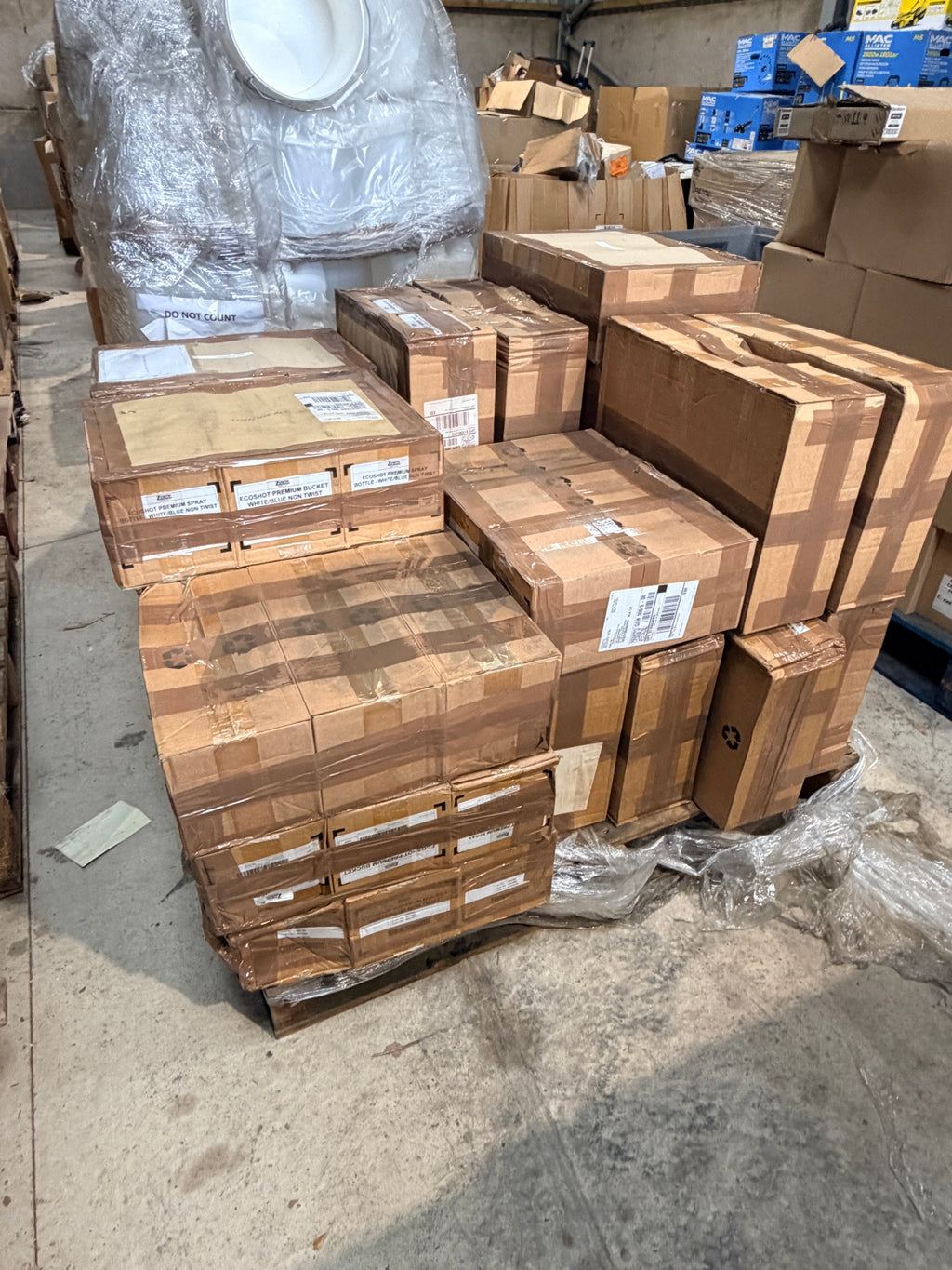 Pallet of 81 boxed Brightwell Ecoshot dosing units