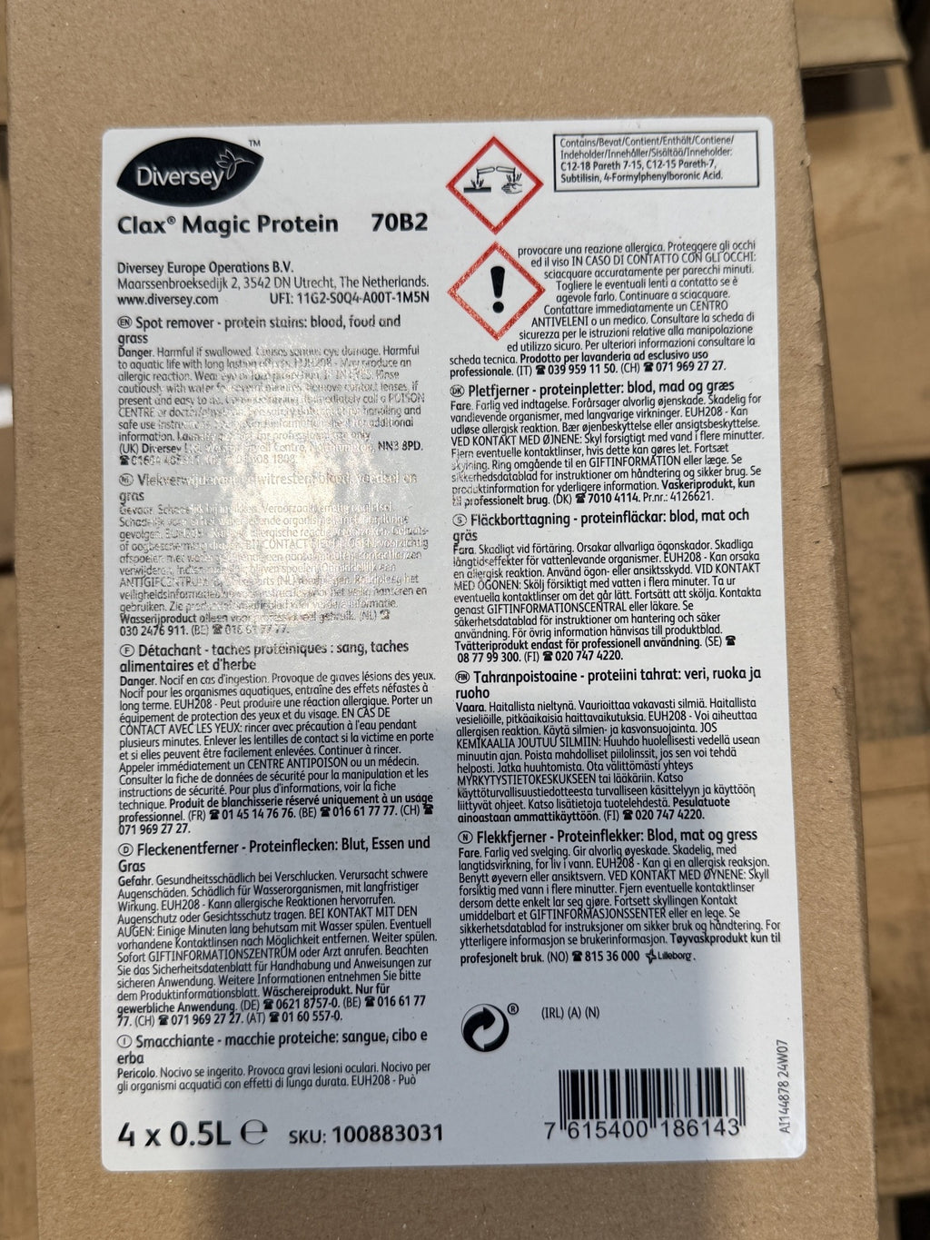 Diversey Clax Magic Protein 70B2 – actual stock photo 1