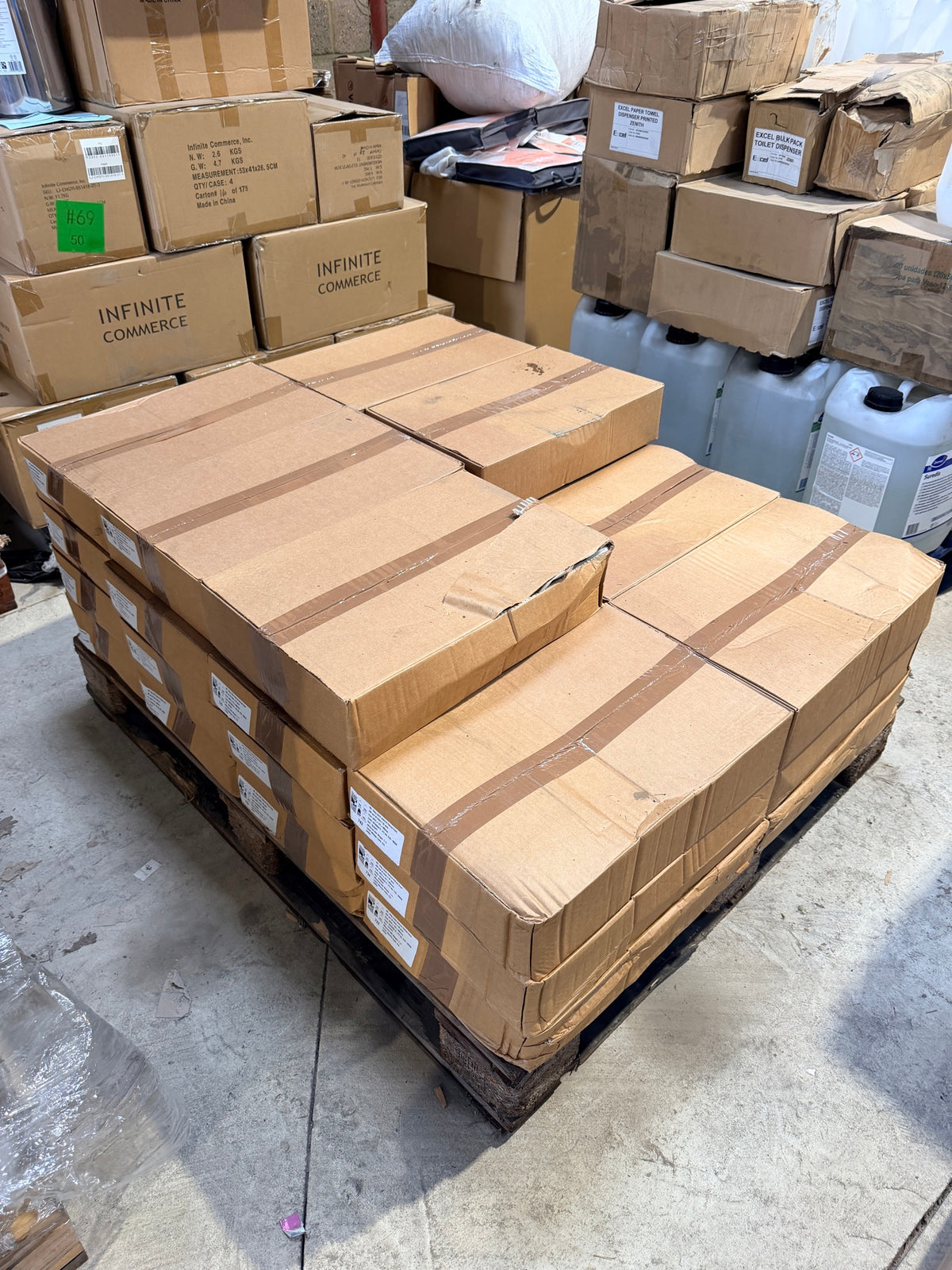 Pallet of 29 boxes of 90L 15kg CHSA clear refuse sacks