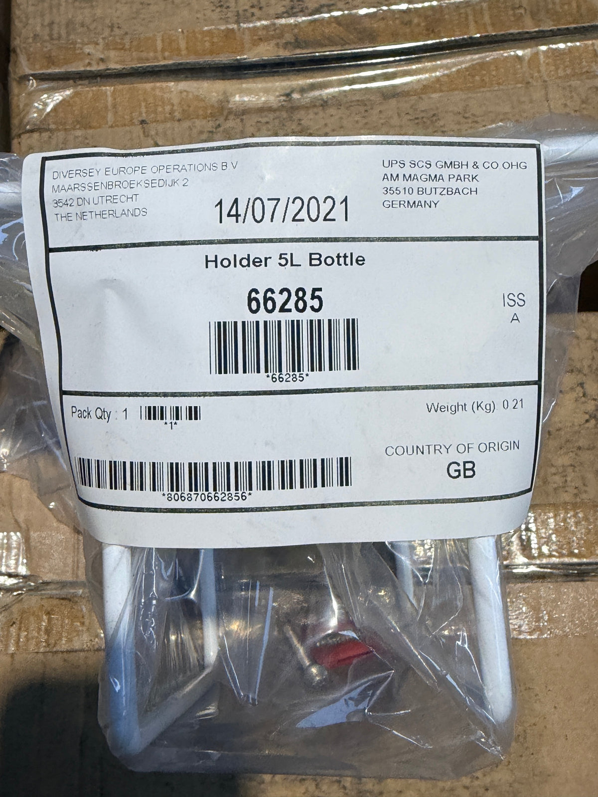 Bag label – Diversey Holder 5L Bottle, 66285