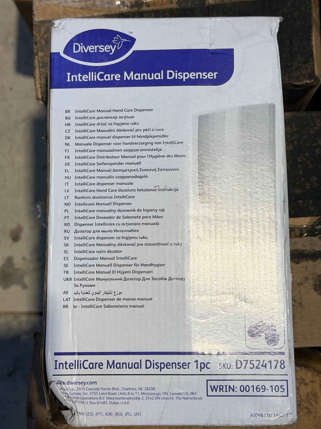 Diversey IntelliCare Manual Dispenser box – SKU D7524178
