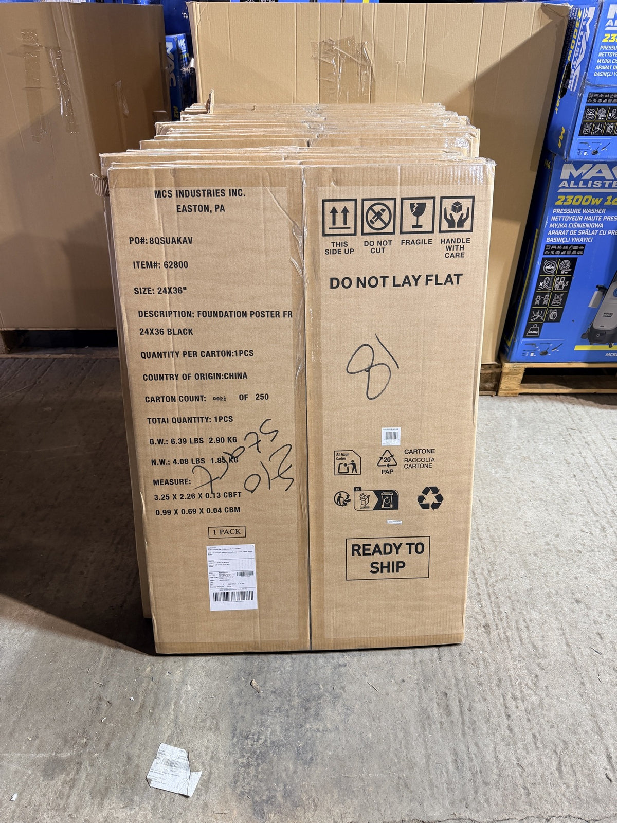 MCS Gallery Foundation 24x36" Black Poster Frames – actual stock photo 1