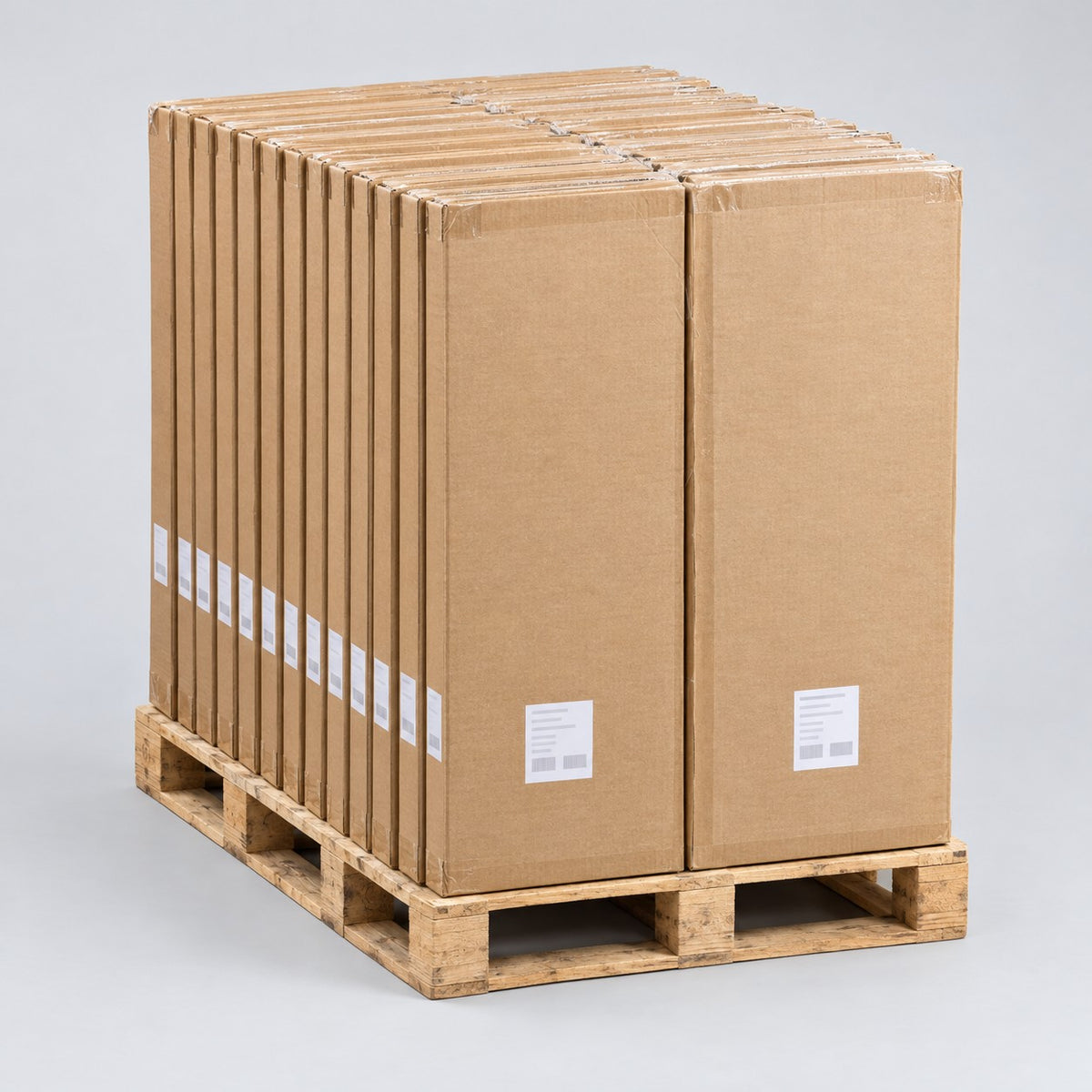 MCS Gallery Foundation 24x36" Black Poster Frames – Pallet of 18 – studio illustration of the pallet