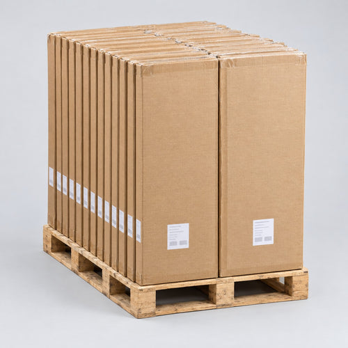 MCS Gallery Foundation 24x36" Black Poster Frames – Pallet of 18 – studio illustration of the pallet