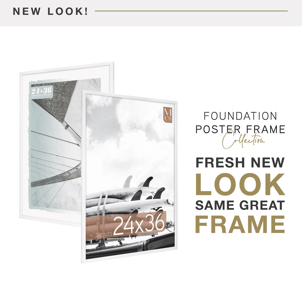 MCS Gallery Foundation 24x36 poster frame, white – manufacturer library photo