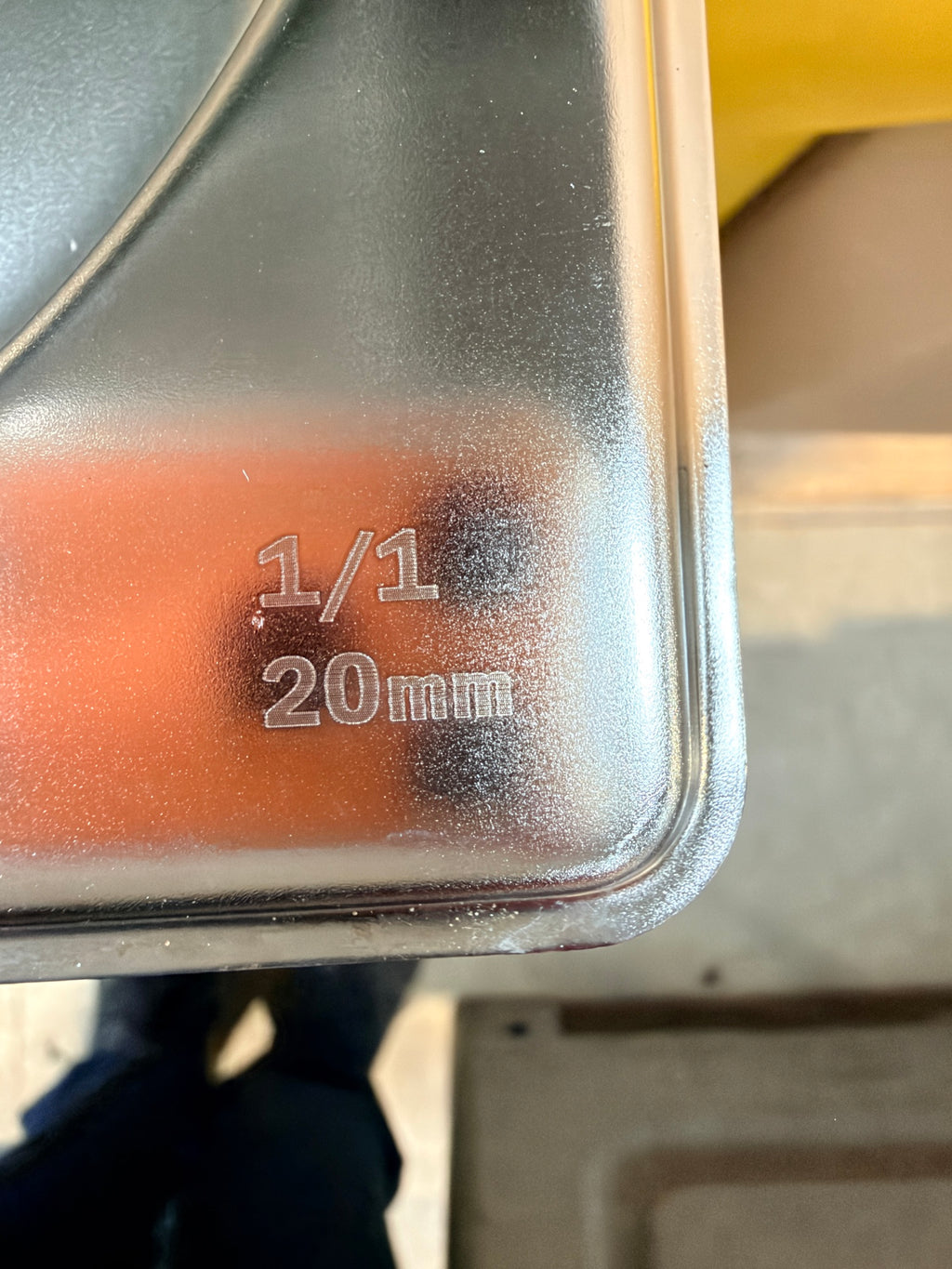 Etched 1/1 20mm size marking