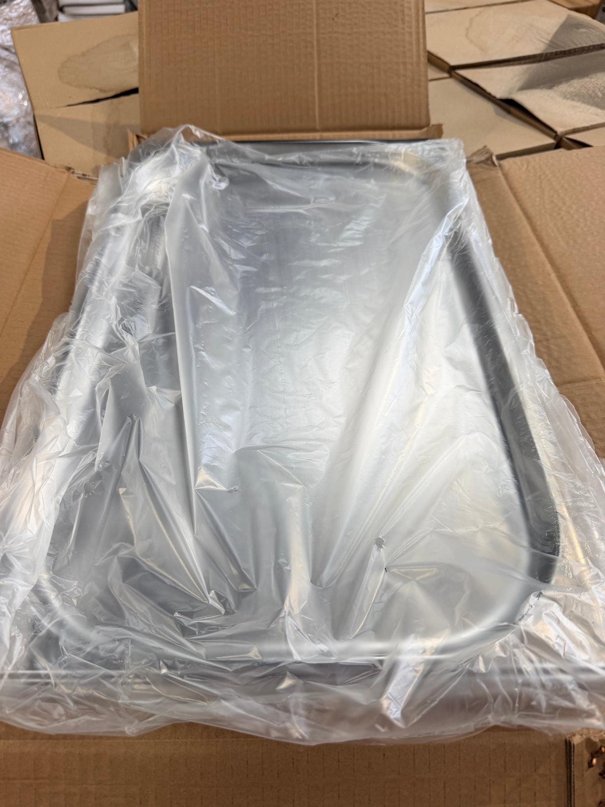 Bagged pans in original box