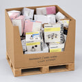 B&Q Customer Returns Pallet – Hardwired Ceiling & Wall Light Fittings – studio illustration of the pallet