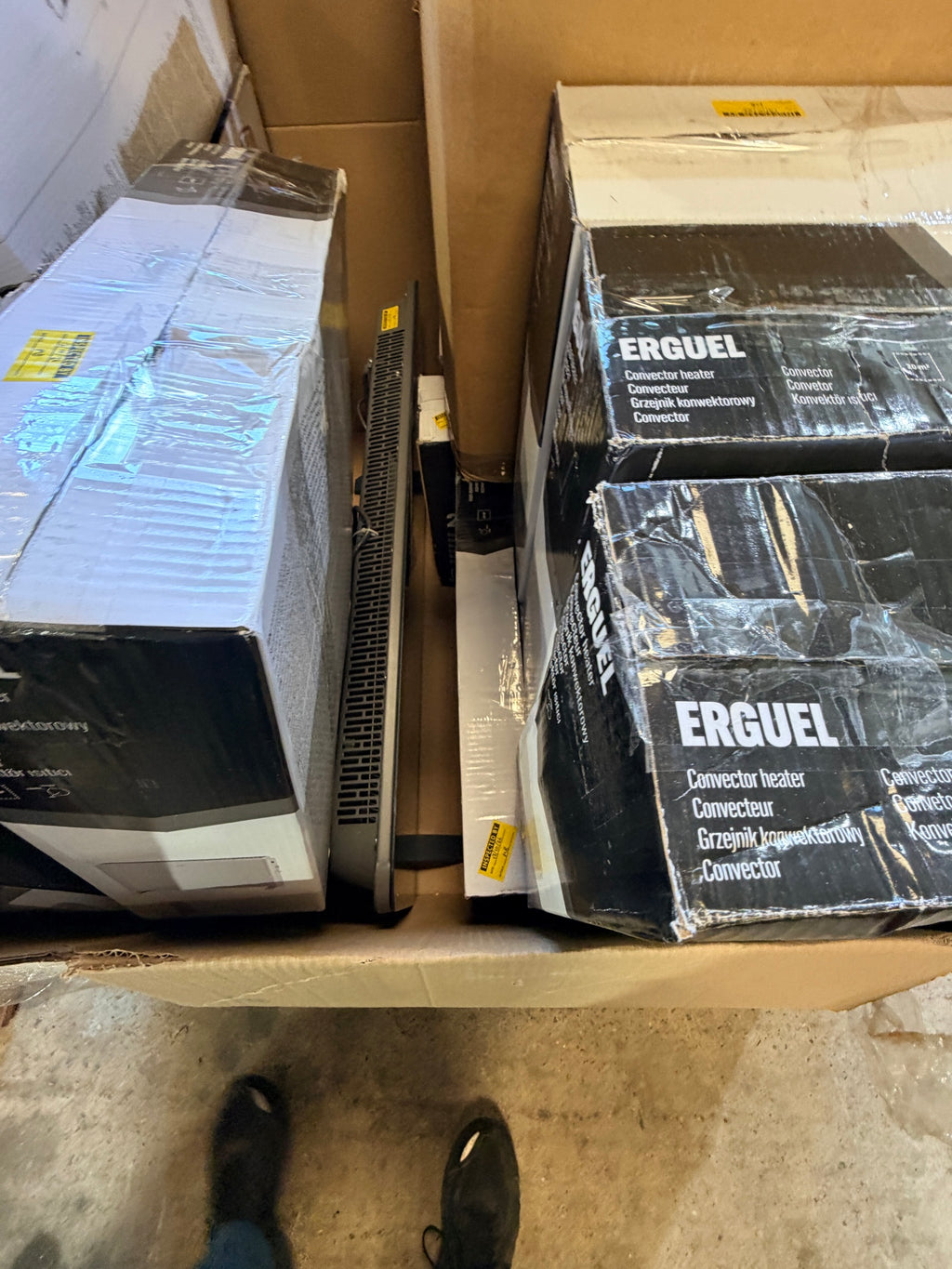Erguel convector heater boxes and panel heater