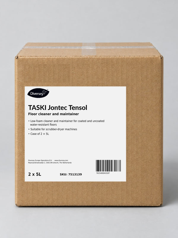 Diversey TASKI Jontec Tensol F3c Floor Cleaner & Maintainer 2 × 5L – studio image of the case