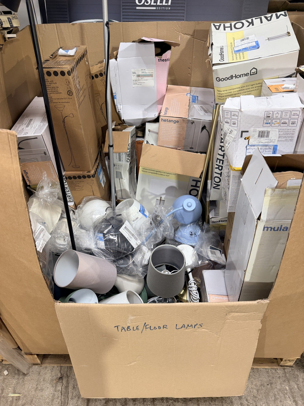 B&Q Customer Returns Pallet – Table & Floor Lamps – actual stock photo 4