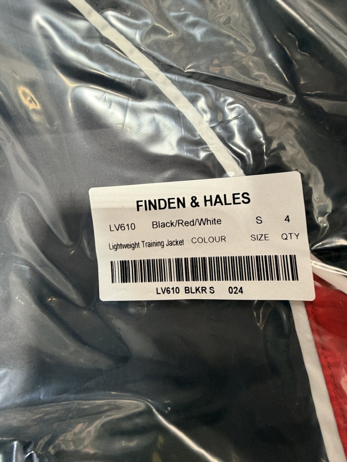 Finden & Hales bag label – LV610 Black/Red/White, size S – actual stock