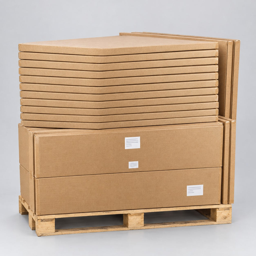 MCS Gallery Foundation 24x36" White Poster Frames – Pallet of 33 – studio illustration of the pallet