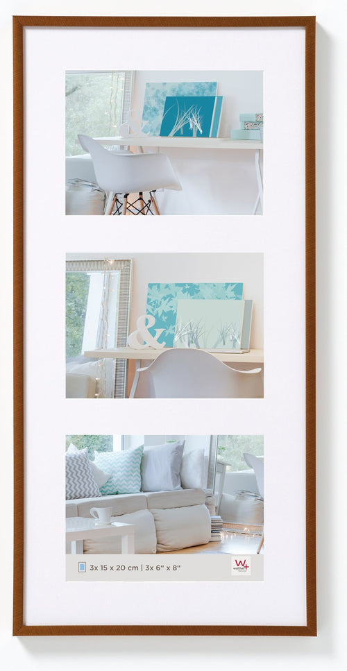 Walther Lifestyle 3-aperture gallery frame, bronze – manufacturer library photo