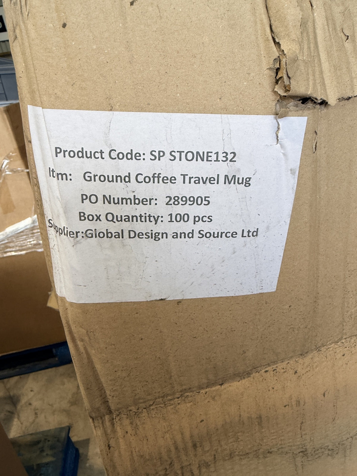 Ground Up Coffee Branded Reusable Travel Cups with Lids – actual stock photo 4