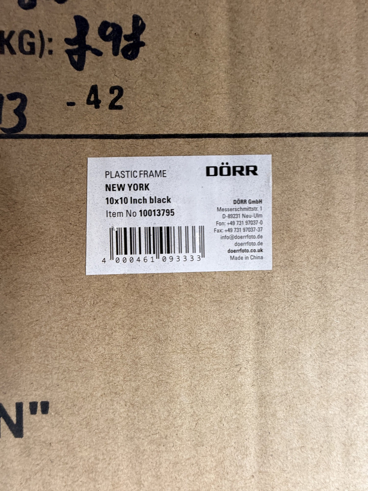 Dörr New York 10x10" Black Photo Frames – actual stock photo 2