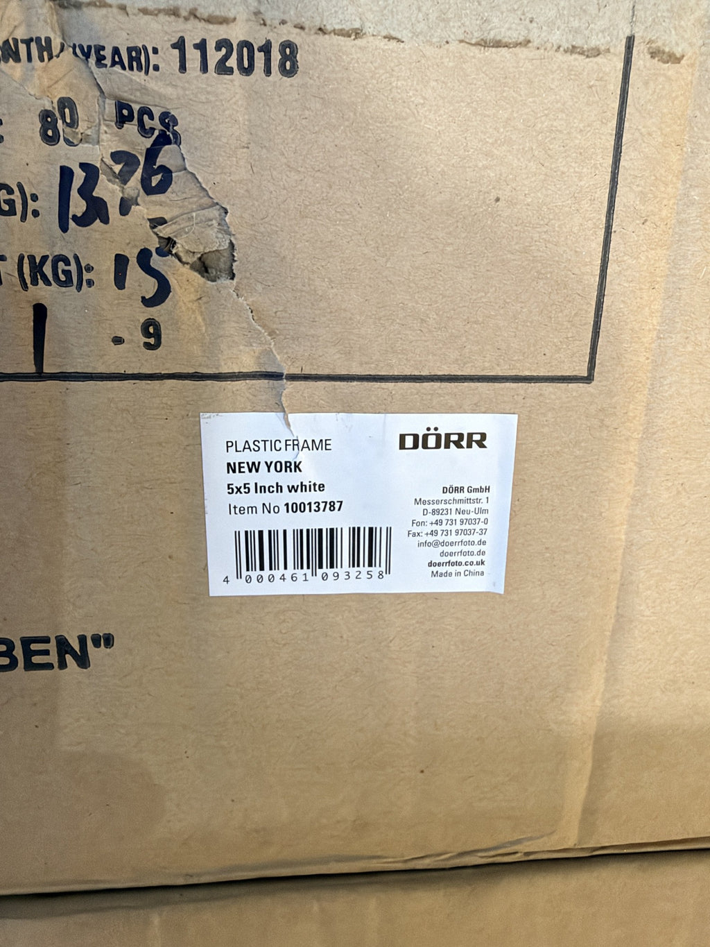 Dörr New York 5x5" White Photo Frames – actual stock photo 3