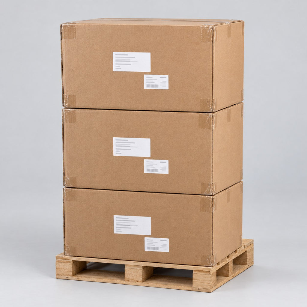 Dörr New York 5x5" White Photo Frames – Pallet of 240 (3 Cartons of 80) – studio illustration of the pallet