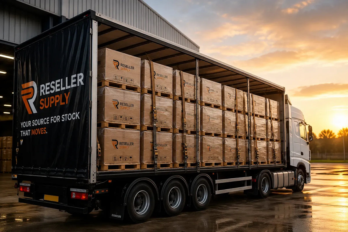 Original Reseller Supply illustration of pallets loaded on a lorry