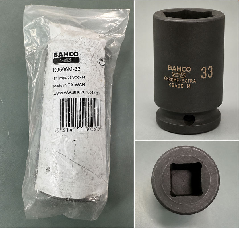 Bahco K9506M-33 Deep Impact Socket – 33mm, 1″ Drive
