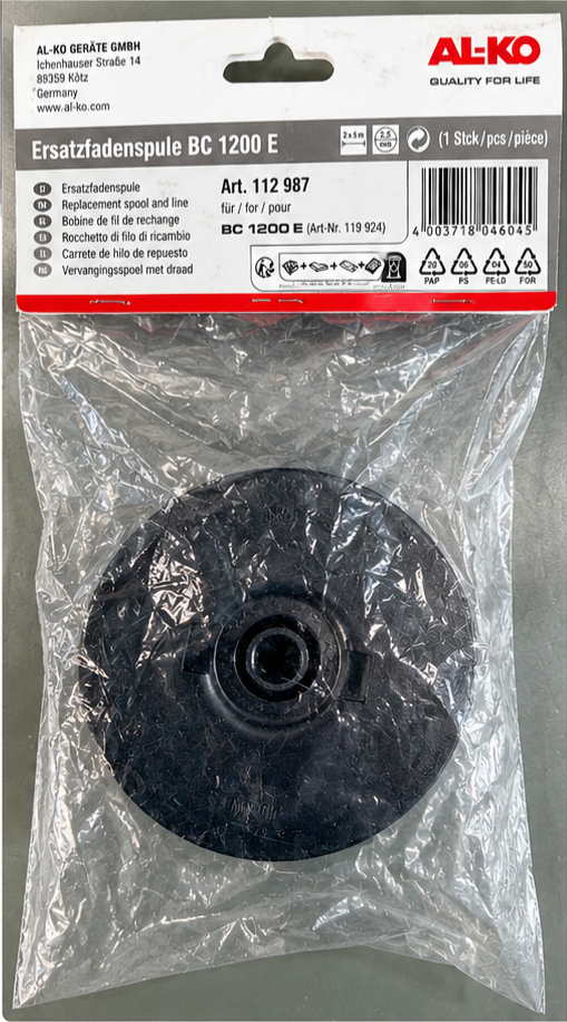 AL-KO 112987 Replacement Spool & Line for BC 1200 E