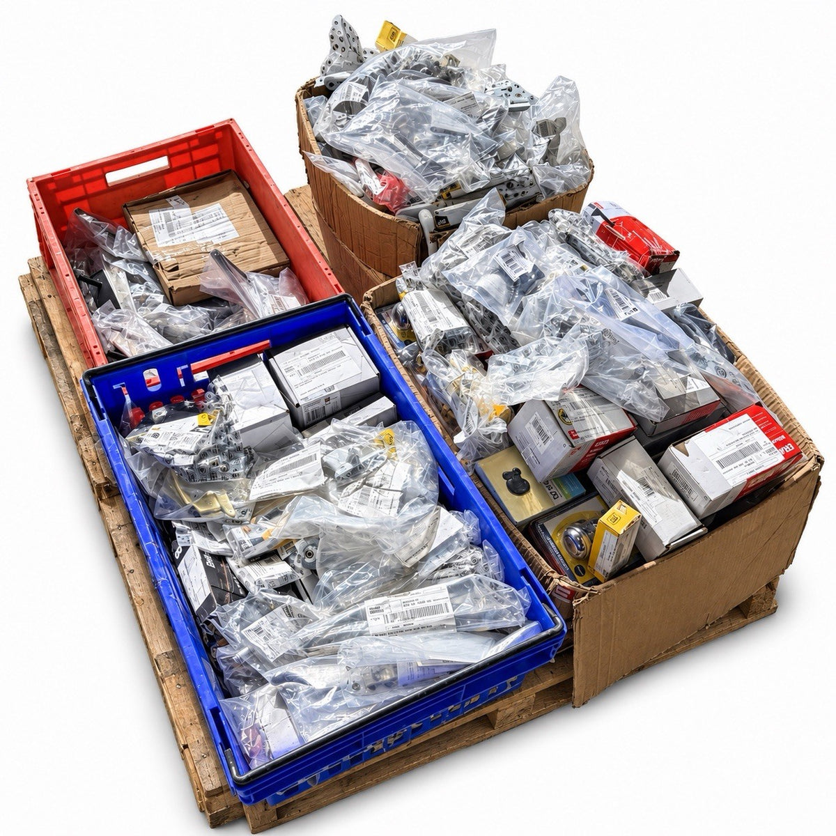 Pallet of window and door hardware photo 2