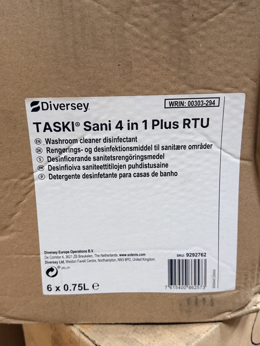 Diversey TASKI Sani 4 in 1 Plus RTU – actual stock photo 1